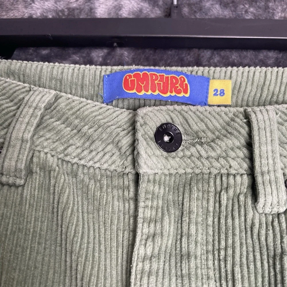 EMPYRE Y2K Women's Skater Relax Baggy Fit Green Corduroy‎ Size 28